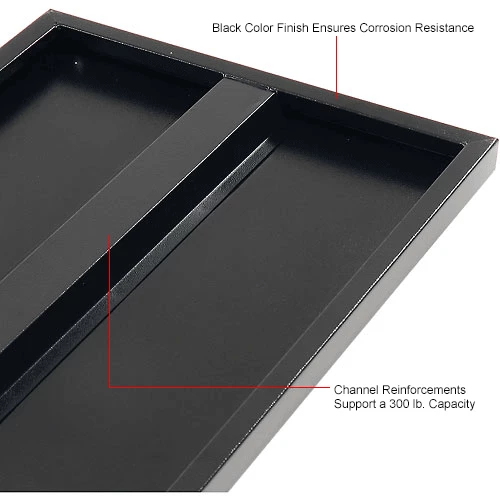 Global Industrial Shelves For 36"Wx24"D Storage Cabinet, Black, 2 Pack 7 Global Industrial Shelves For 36"Wx24"D Storage Cabinet, Black, 2 Pack - Image 7