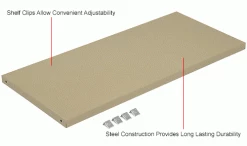 Global Industrial Shelves For 36"Wx24"D Storage Cabinet, Tan, 2 Pack 12 Global Industrial Shelves For 36"Wx24"D Storage Cabinet, Tan, 2 Pack -Shelving Sales Store 493314TN 1wco