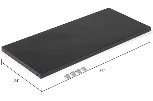 Global Industrial Shelves For 36"Wx24"D Storage Cabinet, Black, 2 Pack 8 Global Industrial Shelves For 36"Wx24"D Storage Cabinet, Black, 2 Pack - Image 8