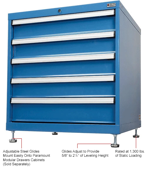 Global Industrial™ Height Adjusting Swivel Glides for Modular Drawer Cab, Price Per 4 Pieces 9 Global Industrial™ Height Adjusting Swivel Glides for Modular Drawer Cab, Price Per 4 Pieces - Image 9