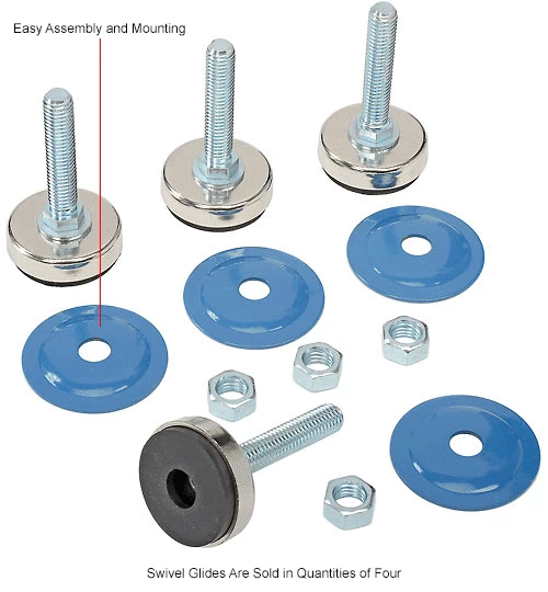 Global Industrial™ Height Adjusting Swivel Glides for Modular Drawer Cab, Price Per 4 Pieces 11 Global Industrial™ Height Adjusting Swivel Glides for Modular Drawer Cab, Price Per 4 Pieces - Image 11