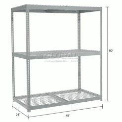 Global Industrial Wide Span Rack 60Wx36Dx96H, 3 Shelves Wire Deck 1200 Lb Cap. Per Level, Gray 33 Global Industrial Wide Span Rack 60Wx36Dx96H, 3 Shelves Wire Deck 1200 Lb Cap. Per Level, Gray -Shelving Sales Store 502450 dim