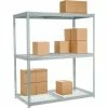 Global Industrial Wide Span Rack 72Wx24Dx96H, 3 Shelves Wire Deck 900 Lb Cap. Per Level, Gray