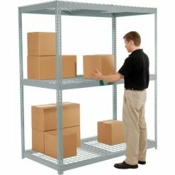 Global Industrial Wide Span Rack 72Wx24Dx96H, 3 Shelves Wire Deck 900 Lb Cap. Per Level, Gray 22 Global Industrial Wide Span Rack 72Wx24Dx96H, 3 Shelves Wire Deck 900 Lb Cap. Per Level, Gray -Shelving Sales Store 502469 03 6
