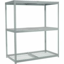 Global Industrial Wide Span Rack 72Wx36Dx84H, 3 Shelves Wire Deck 900 Lb Cap. Per Level, Gray 25 Global Industrial Wide Span Rack 72Wx36Dx84H, 3 Shelves Wire Deck 900 Lb Cap. Per Level, Gray -Shelving Sales Store 502469 06 3