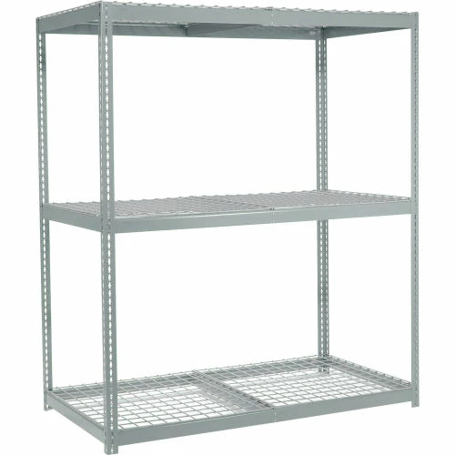 Global Industrial Wide Span Rack 72Wx36Dx84H, 3 Shelves Wire Deck 900 Lb Cap. Per Level, Gray 7 Global Industrial Wide Span Rack 72Wx36Dx84H, 3 Shelves Wire Deck 900 Lb Cap. Per Level, Gray - Image 7