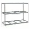 Global Industrial™ Wide Span Rack 96Wx48Dx84H, 3 Shelves No Deck 1100 Lb Cap. Per Level, Gray