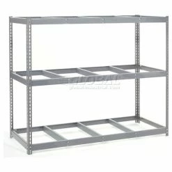 Global Industrial Wide Span Rack 96"W x 36"Dx 60"H With 3 Shelves No Deck 800 Lb Capacity Per Level - Gray