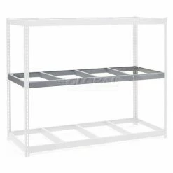 Global Industrial Additional Level For Wide Span Rack 96"Wx36"D No Deck 1100 Lb Capacity, Gray