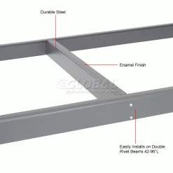 Global Industrial™ 18" Long Gray Center Deck Support 11 Global Industrial™ 18" Long Gray Center Deck Support -Shelving Sales Store 502570 1wco 2
