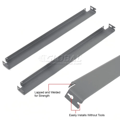 Global Industrial™ 18" Long Gray Center Deck Support 6 Global Industrial™ 18" Long Gray Center Deck Support - Image 6