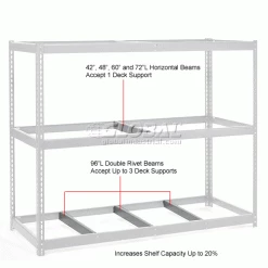 Global Industrial™ 48" Long Gray Center Deck Support 13 Global Industrial™ 48" Long Gray Center Deck Support -Shelving Sales Store 502570 3wco 1