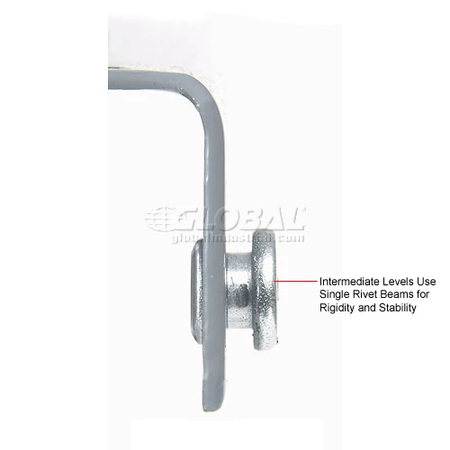 Global Industrial™ 18" Long Gray Single Rivet Beam 7 Global Industrial™ 18" Long Gray Single Rivet Beam - Image 7