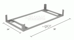 Global Industrial™ 36"Wx24"D Gray Dolly Base Without Casters -Shelving Sales Store 502588 dim