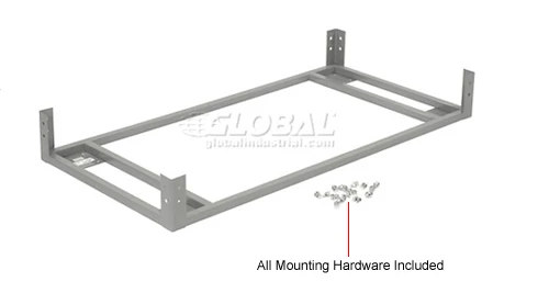 Global Industrial™ 60"Wx24"D Gray Dolly Base Without Casters 10 Global Industrial™ 60"Wx24"D Gray Dolly Base Without Casters - Image 10