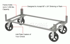 Global Industrial™ 60"Wx24"D Gray Dolly Base Without Casters 18 Global Industrial™ 60"Wx24"D Gray Dolly Base Without Casters -Shelving Sales Store 502593 1wco
