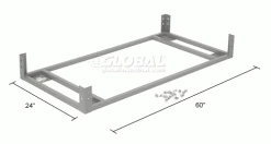 Global Industrial™ 60"Wx24"D Gray Dolly Base Without Casters 23 Global Industrial™ 60"Wx24"D Gray Dolly Base Without Casters -Shelving Sales Store 502593 dim