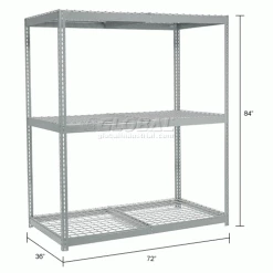 Global Industrial Wide Span Rack 72Wx36Dx84H, 3 Shelves Wire Deck 900 Lb Cap. Per Level, Gray 36 Global Industrial Wide Span Rack 72Wx36Dx84H, 3 Shelves Wire Deck 900 Lb Cap. Per Level, Gray -Shelving Sales Store 502817 dim