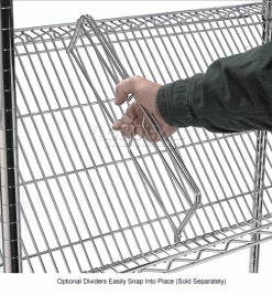 Nexel® Chrome, 5 Tier, Slant Wire Shelving, Starter Unit, 36"W x 18"D x 74"H 30 Nexel® Chrome, 5 Tier, Slant Wire Shelving, Starter Unit, 36"W x 18"D x 74"H -Shelving Sales Store 504100 4wco 5