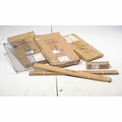 Nexel® Chrome, 5 Tier, Slant Wire Shelving, Starter Unit, 36"W x 18"D x 74"H 20 Nexel® Chrome, 5 Tier, Slant Wire Shelving, Starter Unit, 36"W x 18"D x 74"H -Shelving Sales Store 504124 30 2