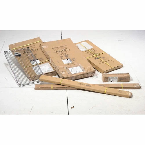 Nexel® Chrome, 5 Tier, Slant Wire Shelving, Starter Unit, 36"W x 24"D x 54"H 4 Nexel® Chrome, 5 Tier, Slant Wire Shelving, Starter Unit, 36"W x 24"D x 54"H - Image 4