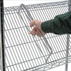 Nexel® Chrome, 5 Tier, Slant Wire Shelving, Starter Unit, 48"W x 24"D x 54"H 23 Nexel® Chrome, 5 Tier, Slant Wire Shelving, Starter Unit, 48"W x 24"D x 54"H -Shelving Sales Store 504124 35 4