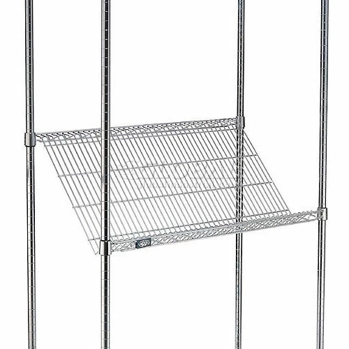 Nexel® Chrome, 5 Tier, Slant Wire Shelving, Starter Unit, 36"W x 18"D x 54"H 8 Nexel® Chrome, 5 Tier, Slant Wire Shelving, Starter Unit, 36"W x 18"D x 54"H - Image 8