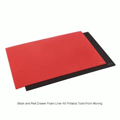 Global Industrial™ Custom Cut 2-Layer Drawer Liner Kit, Black/Red Foam, 1 Set -Shelving Sales Store 534843IN 1wco