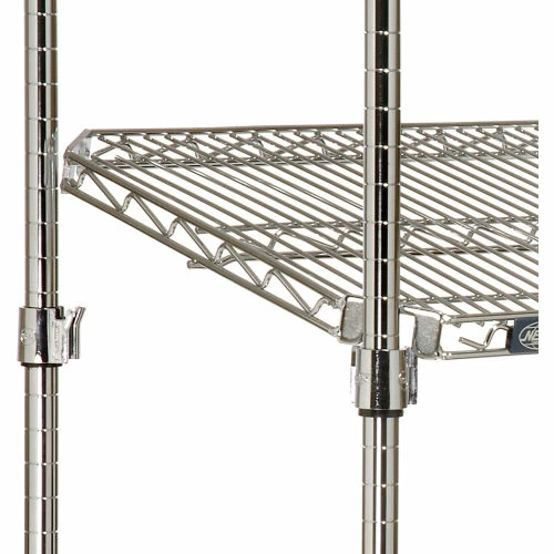 Nexel® Chrome, 4 Tier, Quick Adjust, Wire Shelving Starter Unit, 60"W x 18"D x 63"H 5 Nexel® Chrome, 4 Tier, Quick Adjust, Wire Shelving Starter Unit, 60"W x 18"D x 63"H - Image 5