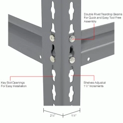Global Industrial High Cap. Starter Rack 48Wx48Dx84H 3 Levels Wood Deck 1500lb Per Shelf GRY -Shelving Sales Store 580892GYIN 3wco