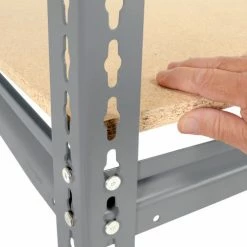 Global Industrial High Cap. Starter Rack 60Wx36Dx96H 3 Levels Wood Deck 1300lb Per Shelf GRY 20 Global Industrial High Cap. Starter Rack 60Wx36Dx96H 3 Levels Wood Deck 1300lb Per Shelf GRY -Shelving Sales Store 580894GY 04 1