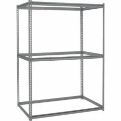 Global Industrial High Cap. Starter Rack 60Wx36Dx96H 3 Levels Wood Deck 1300lb Per Shelf GRY 21 Global Industrial High Cap. Starter Rack 60Wx36Dx96H 3 Levels Wood Deck 1300lb Per Shelf GRY -Shelving Sales Store 580894GY 05 1
