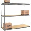 Global Industrial High Capacity Starter Rack 96x24x963 Levels Wood Deck 800lb Per Shelf GRY
