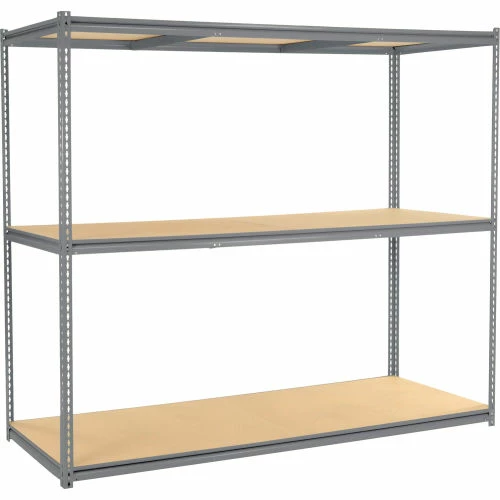 Global Industrial High Capacity Starter Rack 96x36x843 Levels Wood Deck 800lb Per Shelf GRY 2 Global Industrial High Capacity Starter Rack 96x36x843 Levels Wood Deck 800lb Per Shelf GRY - Image 2