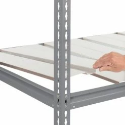 Global Industrial High Cap. Starter Rack 48Wx24Dx84H 3 Level Steel Deck 1500lb Per Shelf GRY -Shelving Sales Store 580903GY 04