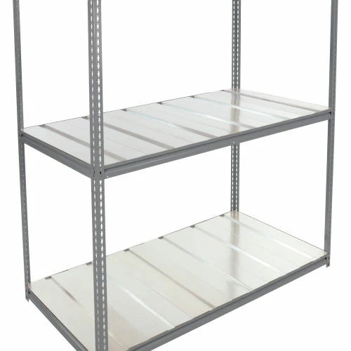Global Industrial High Cap. Starter Rack 72Wx48Dx84H 3 Level Steel Deck 1000lb Per Shelf GRY 3 Global Industrial High Cap. Starter Rack 72Wx48Dx84H 3 Level Steel Deck 1000lb Per Shelf GRY - Image 3