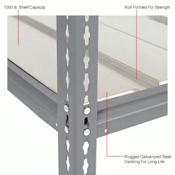 Global Industrial High Cap. Starter Rack 72Wx48Dx84H 3 Level Steel Deck 1000lb Per Shelf GRY 30 Global Industrial High Cap. Starter Rack 72Wx48Dx84H 3 Level Steel Deck 1000lb Per Shelf GRY -Shelving Sales Store 580910GYIN 2wco