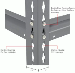 Global Industrial High Cap. Starter Rack 48Wx48Dx84H 3 Levels Wire Deck 1500lb Per Shelf GRY -Shelving Sales Store 580916GYIN 3wco