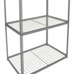 Global Industrial High Cap. Starter Rack 60Wx36Dx84H 3 Levels Wire Deck 1300lb Per Shelf GRY -Shelving Sales Store 580918GY 02