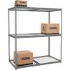 Global Industrial™ High Cap. Starter Rack 72'Wx48Dx84H 3 Levels Wire Deck 1000lb Per Shelf GRY