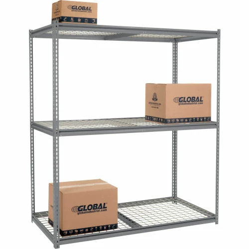 Global Industrial High Cap. Starter Rack 72'Wx48Dx84H 3 Levels Wire Deck 1000lb Per Shelf GRY 1 Global Industrial High Cap. Starter Rack 72'Wx48Dx84H 3 Levels Wire Deck 1000lb Per Shelf GRY