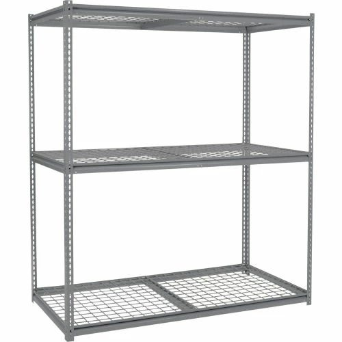 Global Industrial High Cap. Starter Rack 72'Wx48Dx84H 3 Levels Wire Deck 1000lb Per Shelf GRY 2 Global Industrial High Cap. Starter Rack 72'Wx48Dx84H 3 Levels Wire Deck 1000lb Per Shelf GRY - Image 2