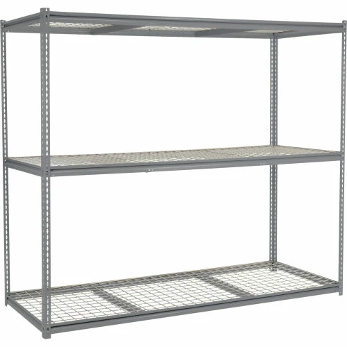 Global Industrial High Capacity Starter Rack 96x24x843 Levels Wire Deck 800lb Per Shelf GRY 2 Global Industrial High Capacity Starter Rack 96x24x843 Levels Wire Deck 800lb Per Shelf GRY - Image 2