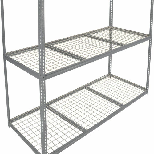Global Industrial High Capacity Starter Rack 96x24x843 Levels Wire Deck 800lb Per Shelf GRY 3 Global Industrial High Capacity Starter Rack 96x24x843 Levels Wire Deck 800lb Per Shelf GRY - Image 3