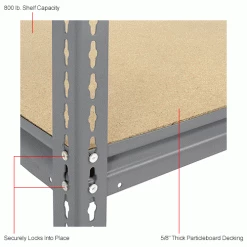 Global Industrial High Capacity Starter Rack 96x24x963 Levels Wood Deck 800lb Per Shelf GRY 31 Global Industrial High Capacity Starter Rack 96x24x963 Levels Wood Deck 800lb Per Shelf GRY -Shelving Sales Store 580935GYIN 2wco