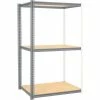 Global Industrial High Cap. Add-On Rack 48Wx48Dx60H 3 Levels Wood Deck 1500 Lb. Per Level GRY