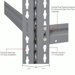 Global Industrial High Cap. Add-On Rack 48Wx36Dx84H 3 Levels Wood Deck 1500 Lb. Per Level GRY 32 Global Industrial High Cap. Add-On Rack 48Wx36Dx84H 3 Levels Wood Deck 1500 Lb. Per Level GRY -Shelving Sales Store 580999GYIN 3wco