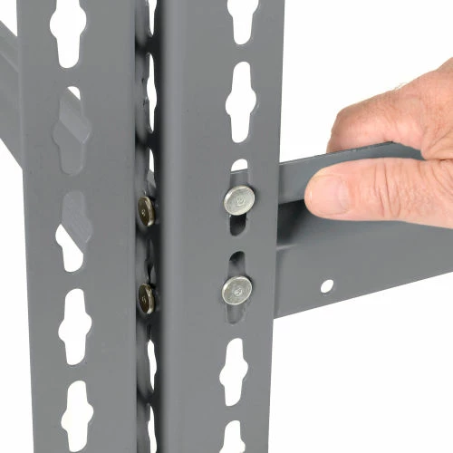 Global Industrial High Cap. Add-On Rack 48Wx36Dx84H 3 Levels Wood Deck 1500 Lb. Per Level GRY 10 Global Industrial High Cap. Add-On Rack 48Wx36Dx84H 3 Levels Wood Deck 1500 Lb. Per Level GRY - Image 10