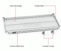 Nexel® S2448AC Chrome Quick Adjust Wire Shelf 48"W x 24"D -Shelving Sales Store 580CP26 1wco 7