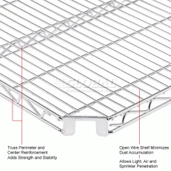 Nexel® E-Z Adjust Shelf 60x18 with Clips & 4 Hooks 38 Nexel® E-Z Adjust Shelf 60x18 with Clips & 4 Hooks -Shelving Sales Store 580CP26 2wco 8